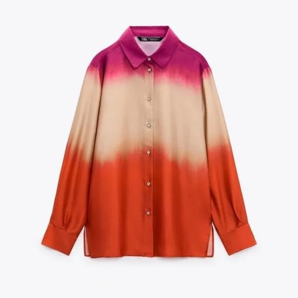 ZARA TIE DYE PRINT SHIRT - Picture 1 of 5